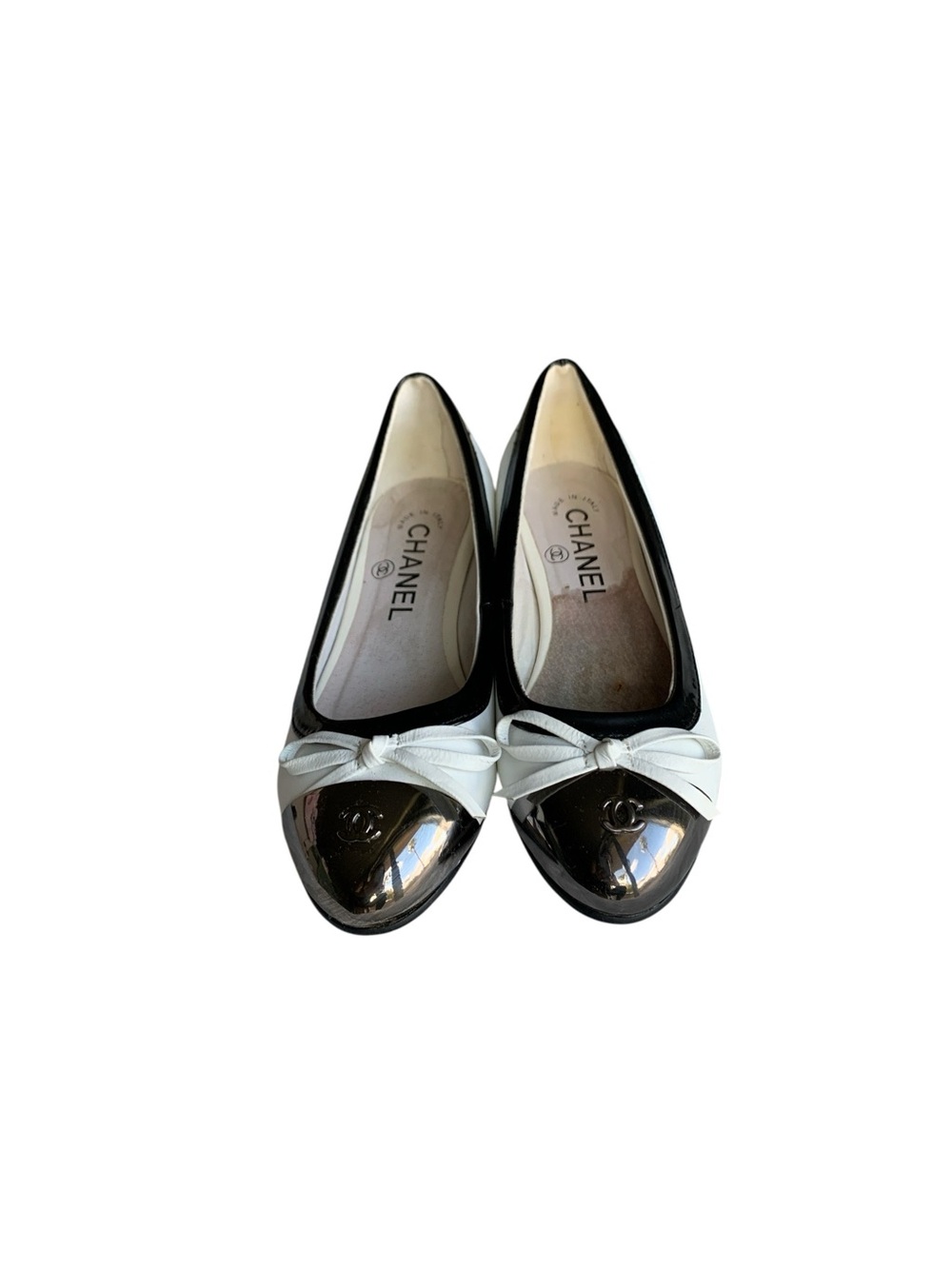 🥿 Women’s Two-Tone Cap-Toe Bow Ballet Flats 🥿 - Picture 4 of 12